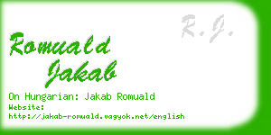 romuald jakab business card